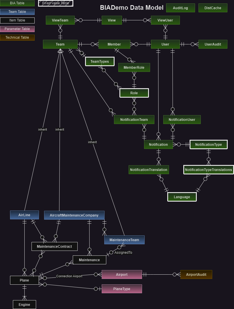 BIADemo Data Model