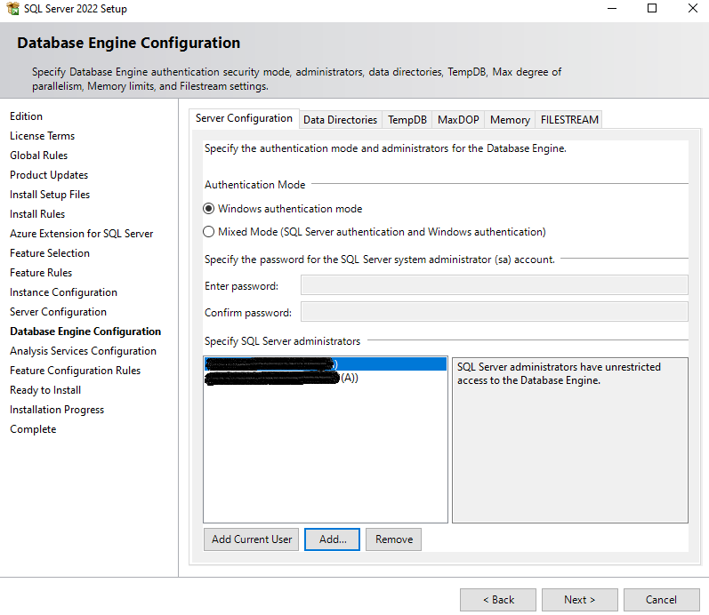 SQL Server Developer Authentication