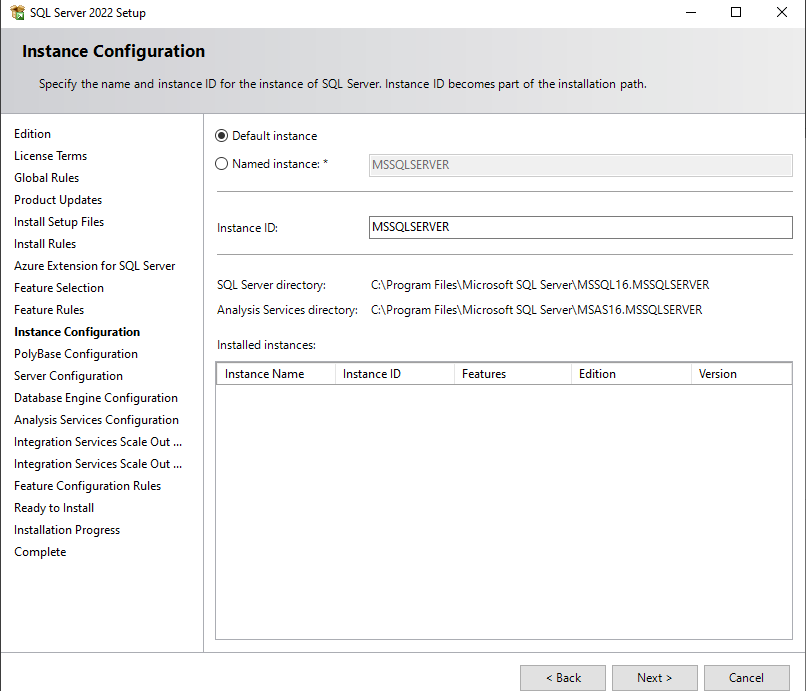 SQL Server Developer Default