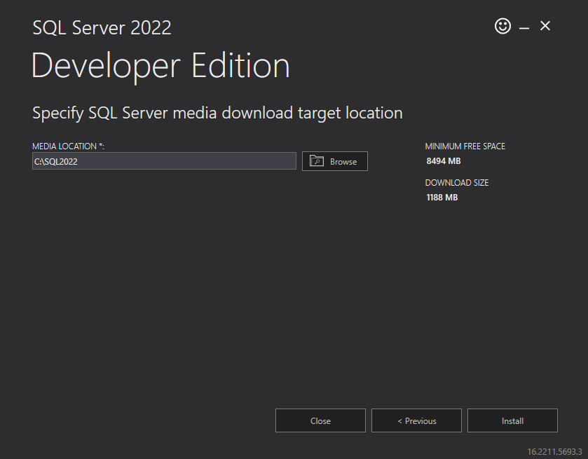 SQL Server Developer Install